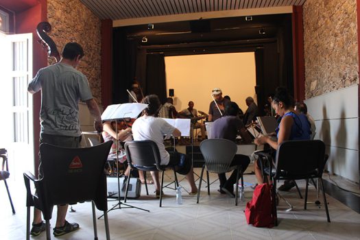 Ensaio da Orquestra Nacional de Cabo Verde (2014), no Palácio da Cultura Ildo Lobo, na Cidade da Praia.